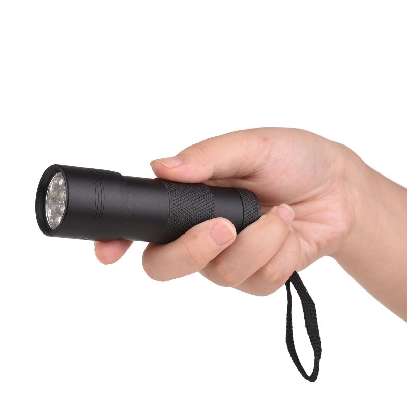 مصباح curing UV صغير ضوء UV مصابيح يدوية 12 LED 395nm كاشف ضوء صغير للوجه ماسك - Image 2