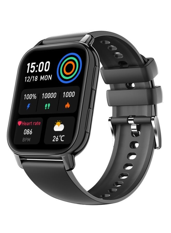 WAPIK Korean Brand P5S Smart Watch,Business Smartwatch,Waterproof Fitness Watch, Bluetooth Calling,Smart watch for Men, Zinc Alloy Vacuum Plating, Heart Rate Monitoring,Smart watch for women,Kids Smart Watch, Black - Image 1
