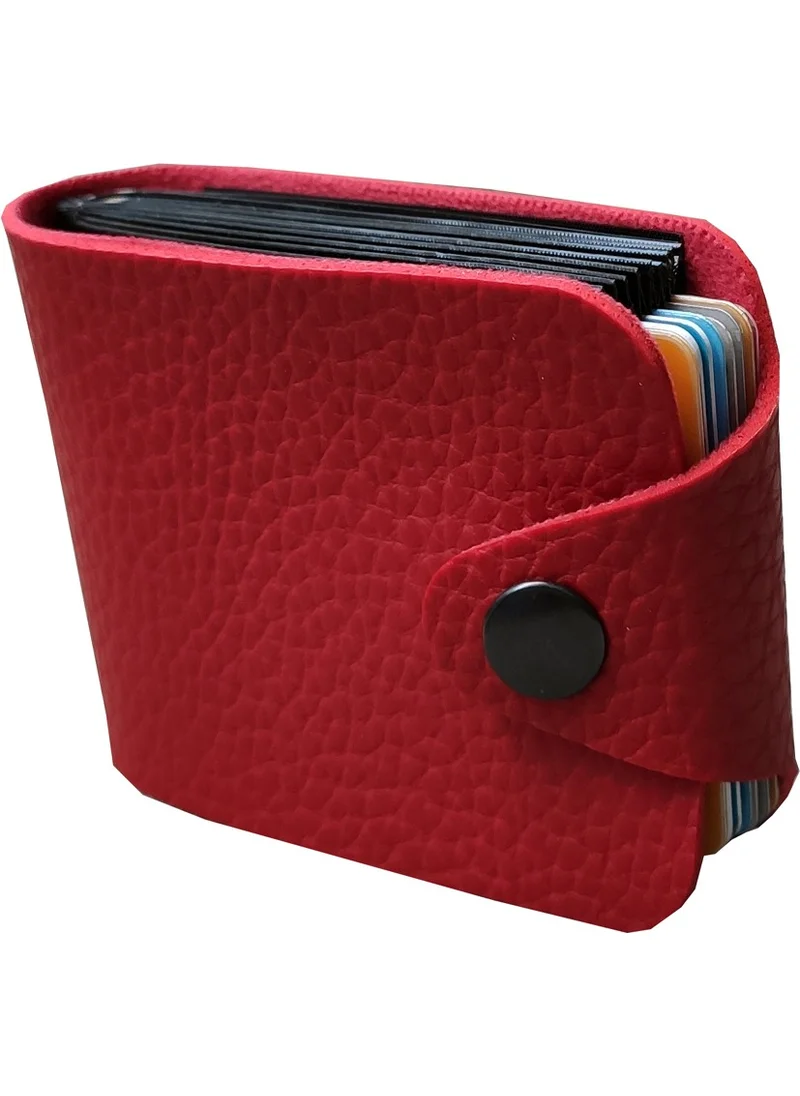 Kemer Dünyası Unisex 10 Compartment New Small Mold Accordion Leather Credit Card Holder Wallet