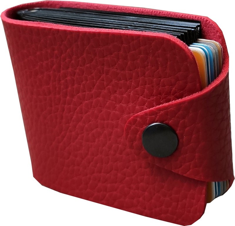 Kemer Dünyası Unisex 10 Compartment New Small Mold Accordion Leather Credit Card Holder Wallet  - Image 2