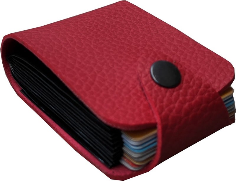 Kemer Dünyası Unisex 10 Compartment New Small Mold Accordion Leather Credit Card Holder Wallet  - Image 4