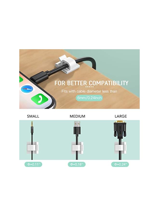 promass Wire Holder Organizer Cord Management - 110 Pieces - Image 4