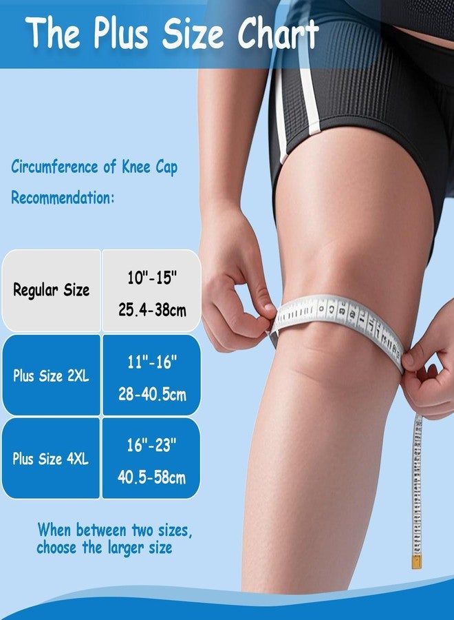 King Mills Plus Size Knee Brace for Women and Men, Adjustable Extra Large Knee Brace for Adult XL XXL, Plus Size Knee Sleeve for Knee Pain, Meniscus Tear and Arthritis. Black & Pink, 2XL - Image 2
