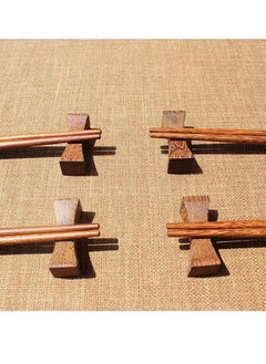 Generic 10PCS Wooden Chopstick Rests and Holders for Home, Hotel, Resta, urant Natural Premium Chopsticks Holders, Spoon Fork Knife Stand Rack Set  - Image 3