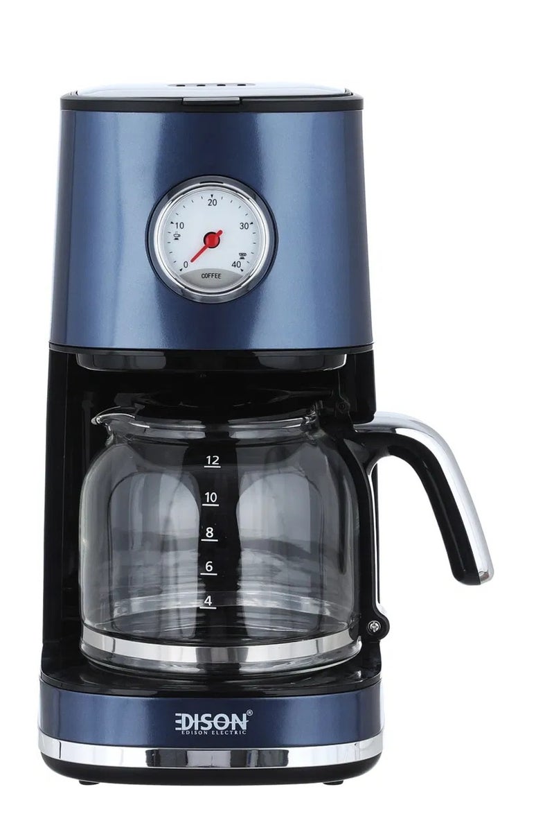 اديسون محضر قهوة دريب إديسون، 900 واط، 1.5 لتر، مؤشر درجة حرارة، CM1415C-GS - كحلي - Image 1
