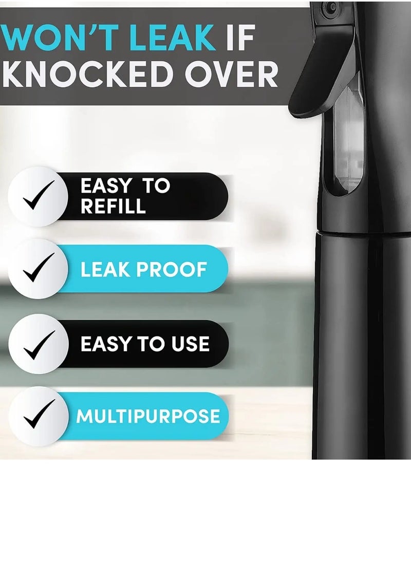Lifenpure - Lifenpure Continuous Hair Spray Bottle Fine Mist Water Sprayer Black - Image 1