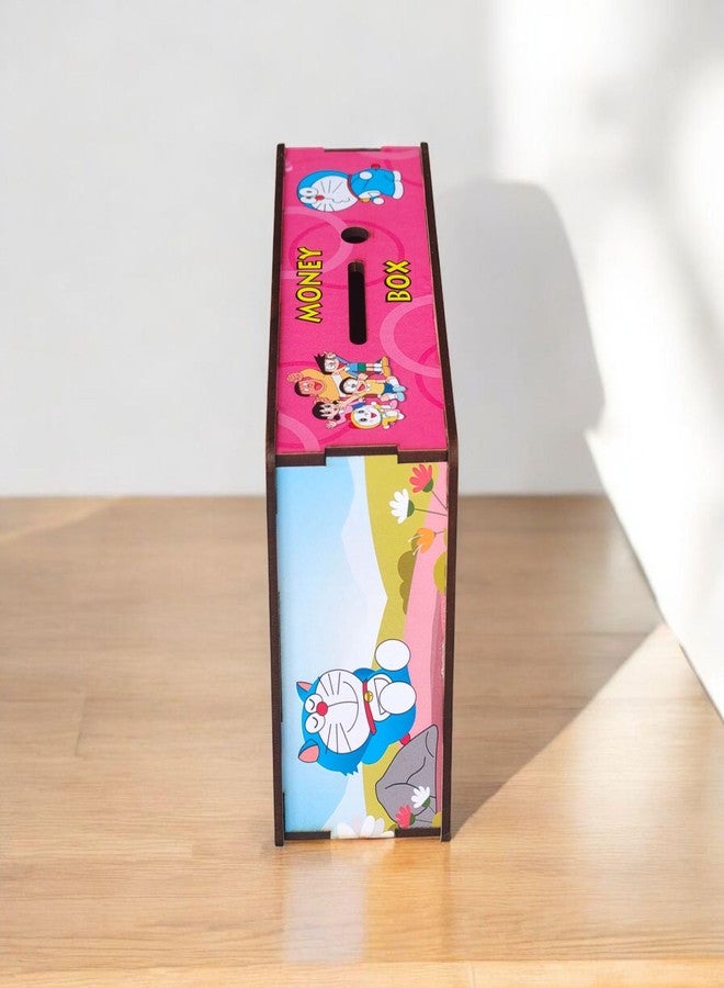 Karni Craft- Doraemon Wooden Money Bank for Kids Savings Challenge ₹5000 Durable MDF Coin Box & Piggy Bank for Boys & Girls Birthday Gift & Room Decor - Image 5