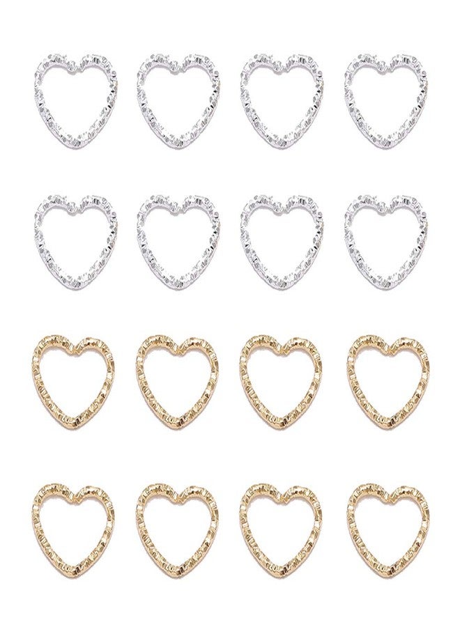 GSHLLO 100 PCS Metal Twisted Open Jump Rings Connectors Unsoldered Rings Jewelry Accessories for Jewelry Making Heart Shaped - Image 1