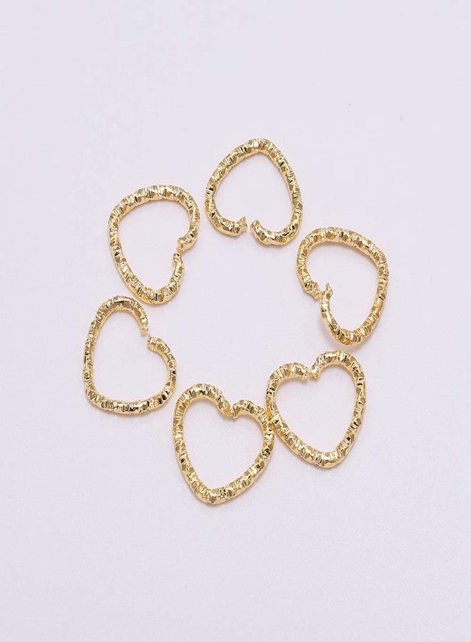 GSHLLO 100 PCS Metal Twisted Open Jump Rings Connectors Unsoldered Rings Jewelry Accessories for Jewelry Making Heart Shaped - Image 2