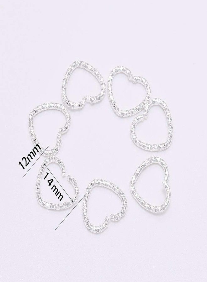 GSHLLO 100 PCS Metal Twisted Open Jump Rings Connectors Unsoldered Rings Jewelry Accessories for Jewelry Making Heart Shaped - Image 3