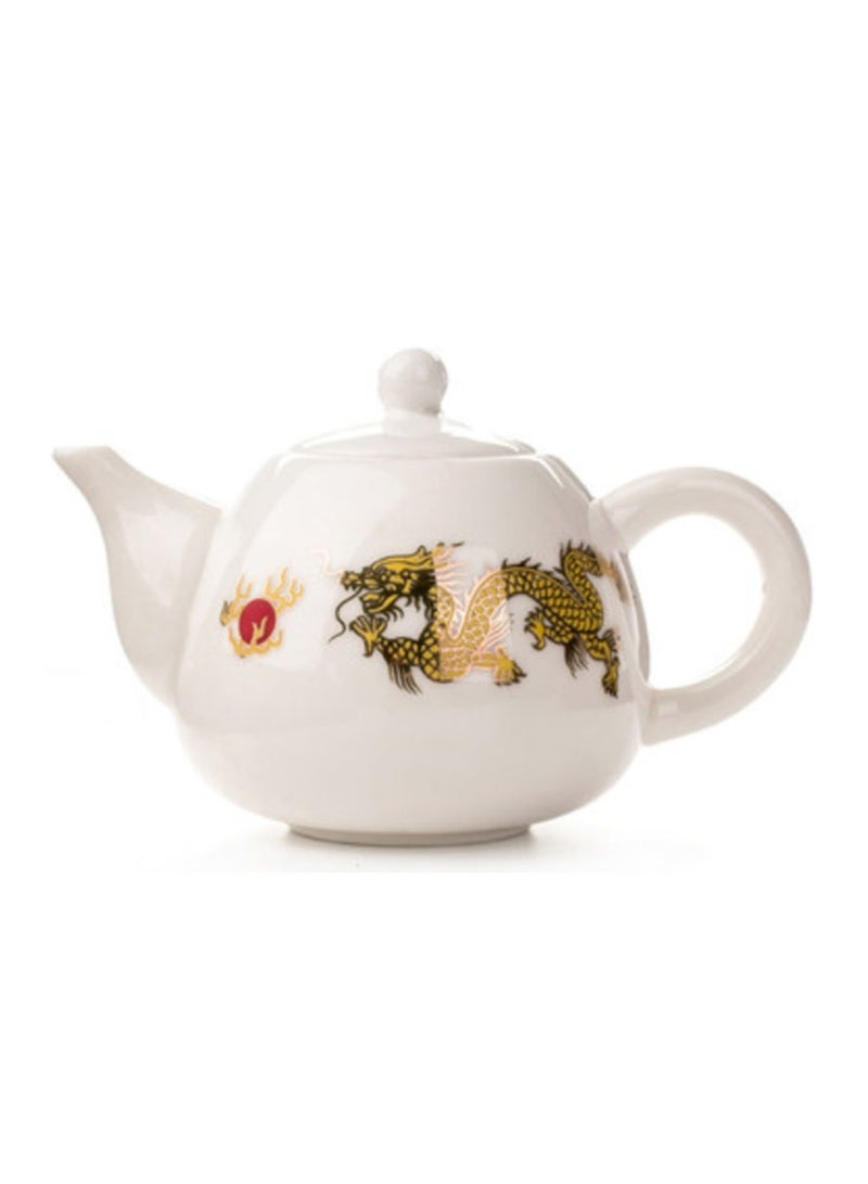 Jingke Pure Hand-made Teapots Kung Fu Teapots Household Teapots Exquisite Ceramic Tea Sets,Golden Dragon White Tea Teapot 200ml - Image 1