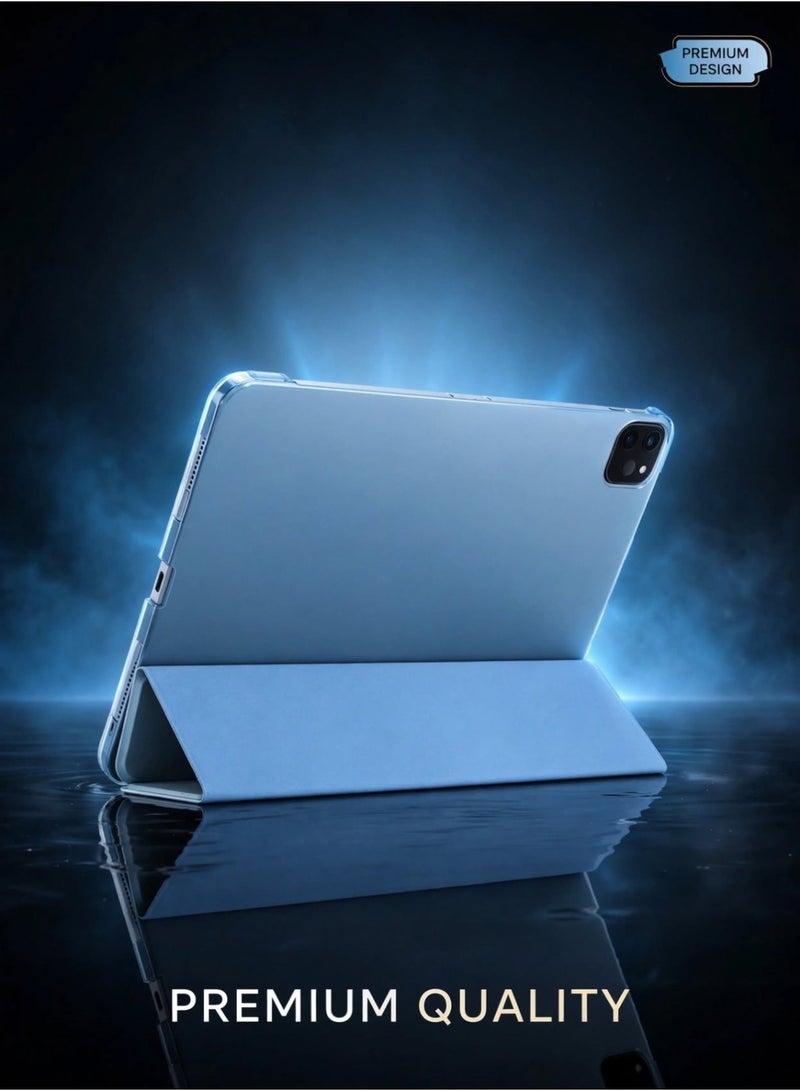 ELTRAZONE Ipad Pro 12.9 Case 2022/2021/2020/2018, Slim Stand Hard Back Shell Smart Cover For Ipad Pro 12.9 Inch 6Th Generation 2022/5Th Gen 2021/4Th Gen 2020/3Rd Gen 2018 -Skyblue - Image 5