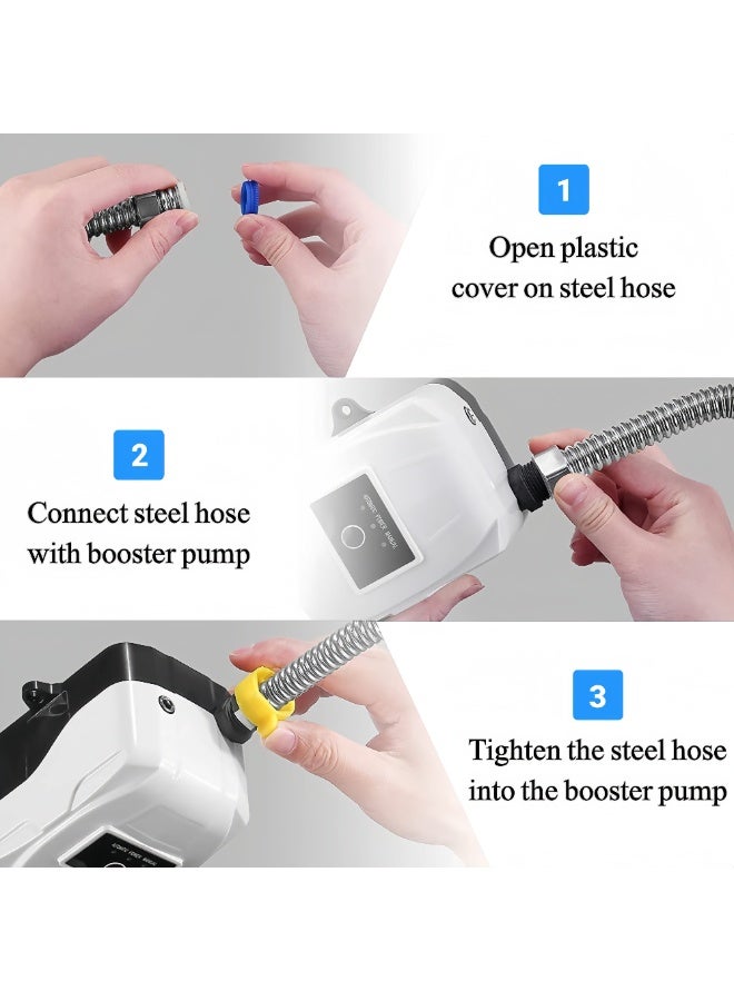 ماكدو مضخة تعزيز أوتوماتيكية آمنة بجهد 24 فولت مع مفتاح تدفق - مضخة تعزيز محمولة للاستخدام المنزلي في الحمام والدش والمطبخ والمرحاض والحديقة - Image 4