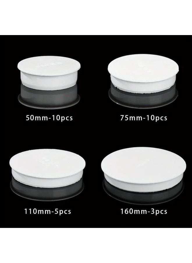 50mm 10pcs White PVC Pipe Caps Water Blocking Leak Proof Hose Fittings - Image 5