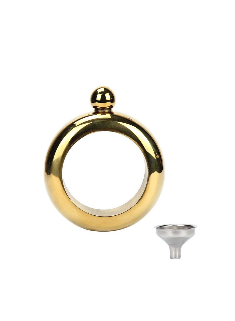 Y&D Hip Flask Portable Bangle with Crystal Lid for Men Women 3.5 OZ Wrist Wine Gift Colorful - Image 1