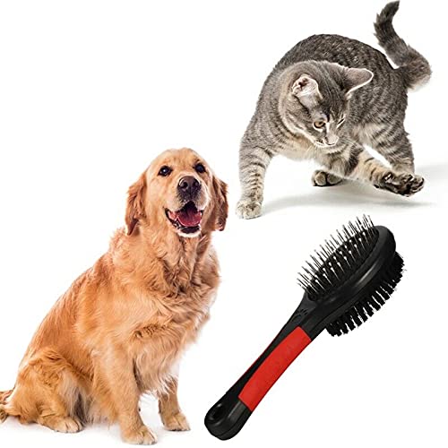 THE DDS STORE Pet Grooming Brush,Double-sided Long Short Hair Dog Cat Comb Puppy Pet Fur Grooming Shedding Tool (SMALL) - Image 1