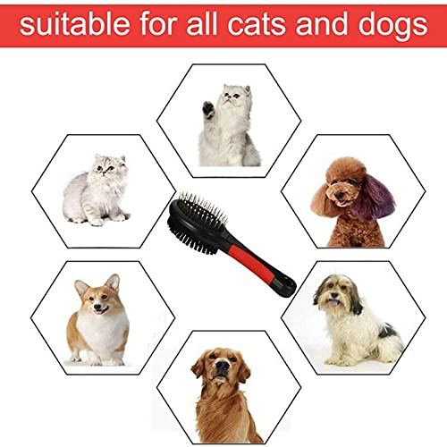 THE DDS STORE Pet Grooming Brush,Double-sided Long Short Hair Dog Cat Comb Puppy Pet Fur Grooming Shedding Tool (SMALL) - Image 2