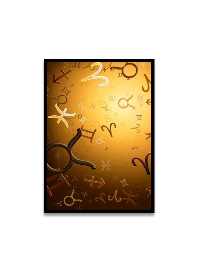 ماركتنا لوحة جدارية قماشية فنية لتزيين الحائط بتصميم تجريدي  مع برواز بني مجوف مقاس (120x80) قطعة واحدة - Image 2