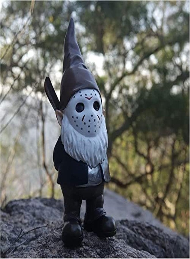 SPINNDO Horror Decor Halloween Decorations Indoor Garden Gnome Garden Statue Home Decor Horror Movie Merchandise Gifts - Brown - Image 2