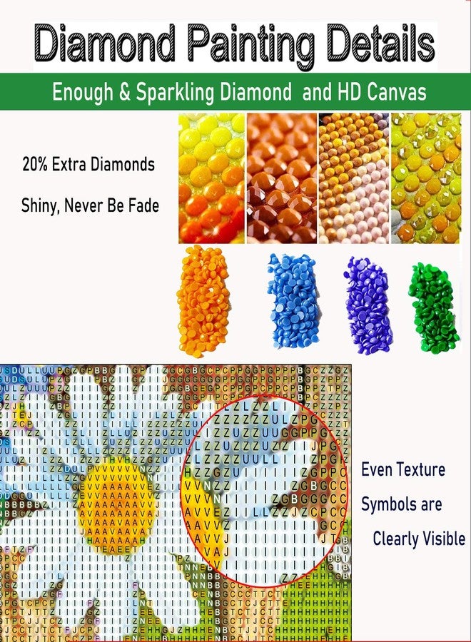 YALKIN 5D Diamond Painting Kits for Adults DIY Full Round Drill (11.8x15.7 inch) Diamond Art Pictures for Home Wall Decoration, Gifts - Image 5