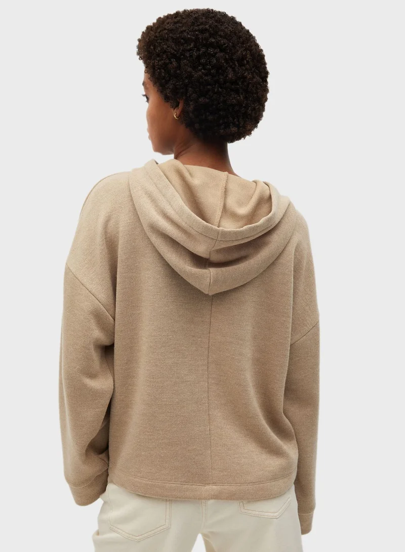 MANGO Textured Hoodie