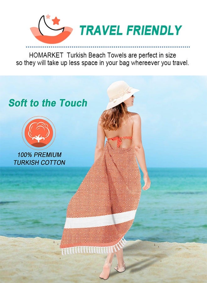 هومار كيت Turkish Beach Towel - Turkish Cotton - 39x71 inch Oversized - Turkish Towel for Beach, Bath, Pool, Gym, Yoga - Prewashed, Lightweight, Quick Dry  - Image 4