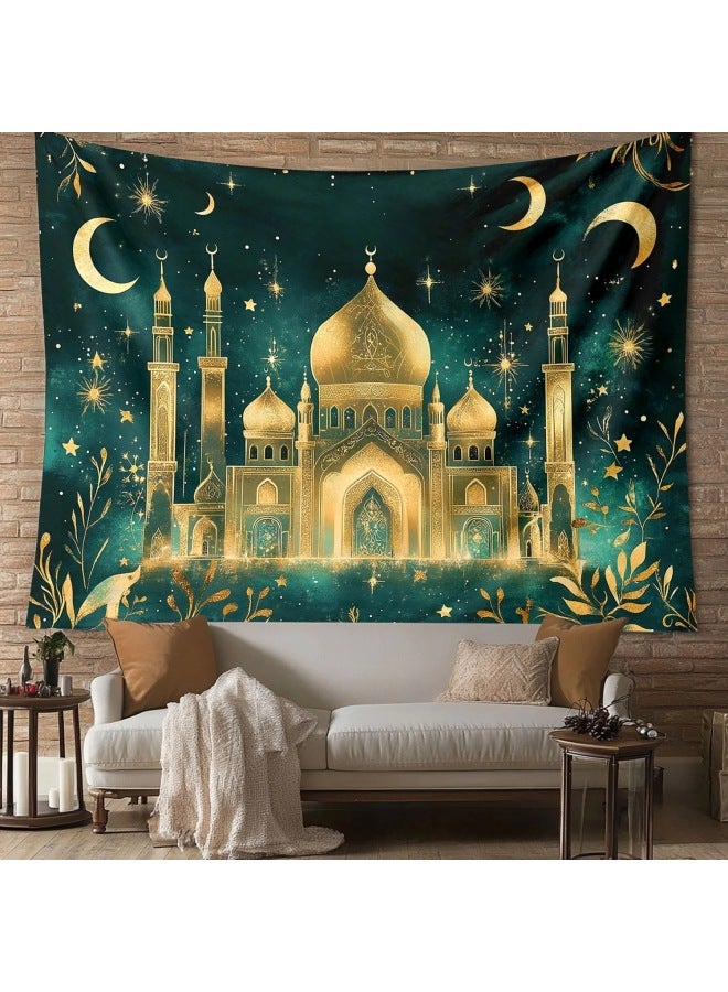 لافتة عيد مبارك - قماش خلفية للعيد - 20، 150×130 (قماش مصقول مستورد) - لوازم الحفلات، ديكور حائط منزلي، هدية العيد - Image 1