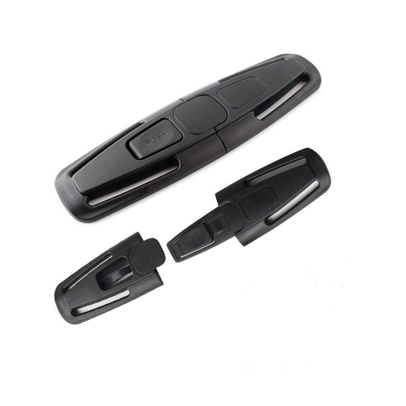 SOLARAE Car Safety Seat Strap Belt Lock Baby Child Harness Chest Clip Safe Buckle Black - Image 1