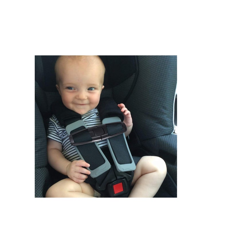 SOLARAE Car Safety Seat Strap Belt Lock Baby Child Harness Chest Clip Safe Buckle Black - Image 2