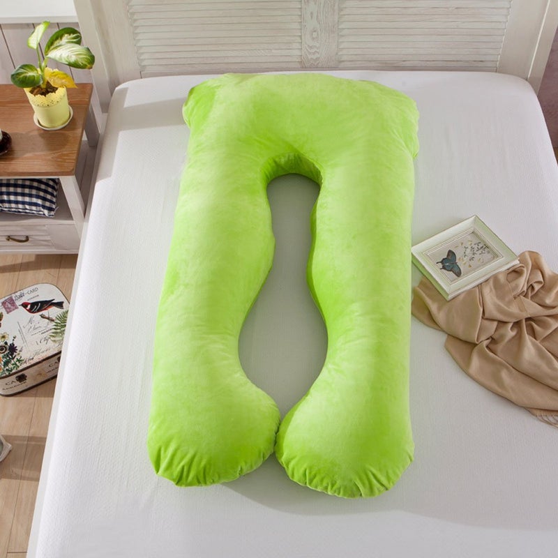 Snoozy SNOOZY Ultra Soft U Shaped Pregnancy Body PillowMaternity Pillow for Pregnant Women with Removable Cover Zip Grass Green  - Image 3