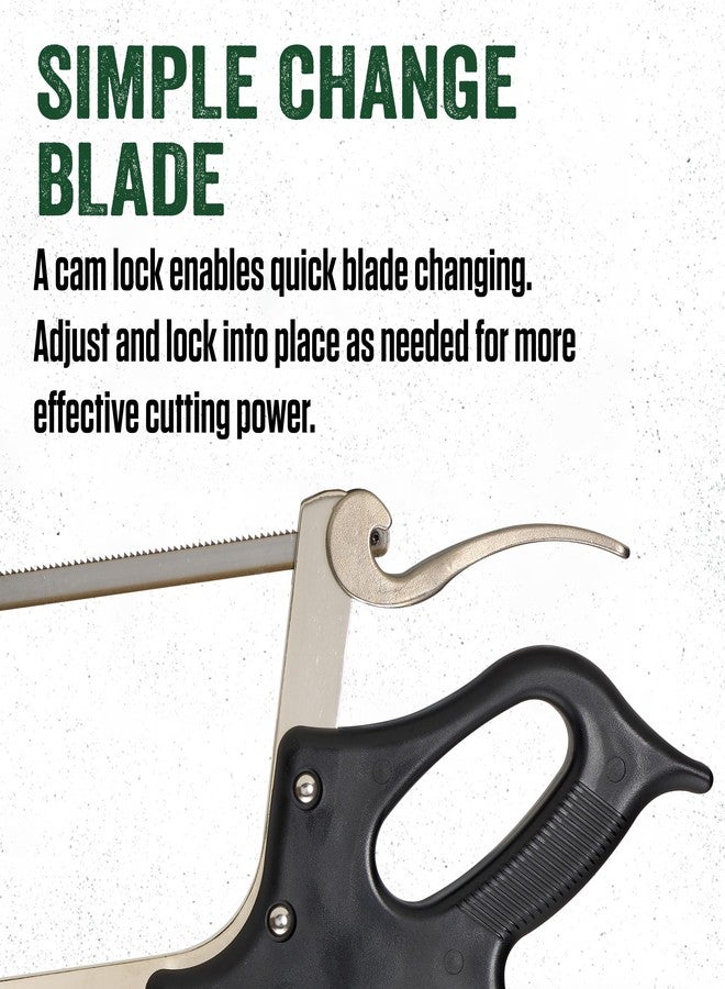 LEM Products 22" Meat Saw with Tightening Cam, Heavy Nickel-Plated Frame, Black Handle - Image 4