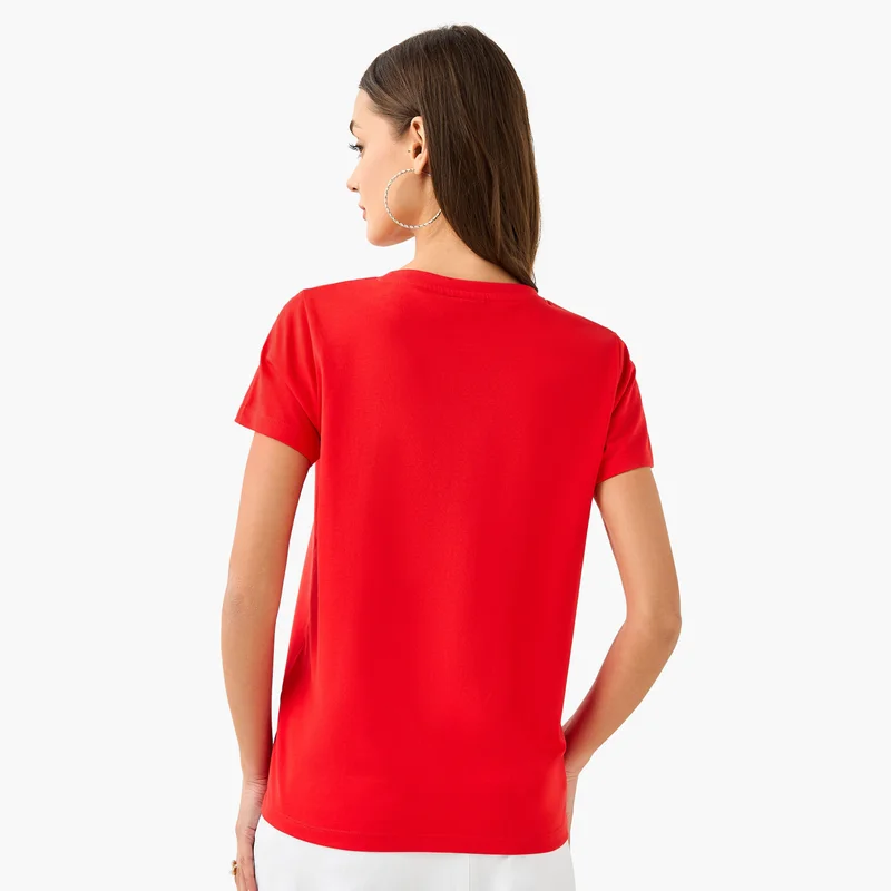 SP Characters Peanuts Print Crew Neck T-shirt