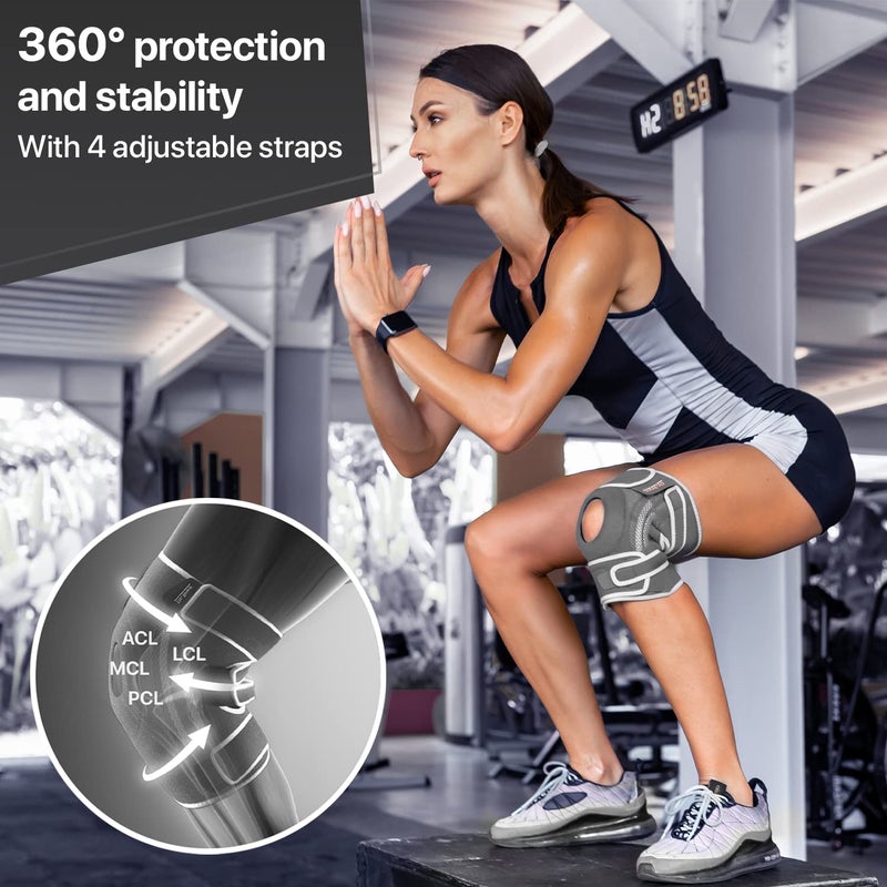 DR. BRACE ELITE Knee Brace with Side Stabilizers & Patella Gel Pads for Maximum Knee Pain Support and fast recovery for men and women-Please Check How To Size Video (Moon, Medium) - Image 5