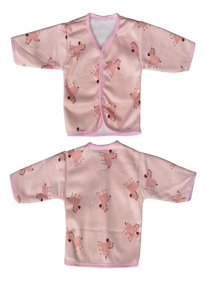 Mummamia Newborn Baby 5 Pc Clothing Winter Set with Soft Fur Lining (Best Baby Shower Gift) - Pink Zebras (0-6 Months) - Image 2