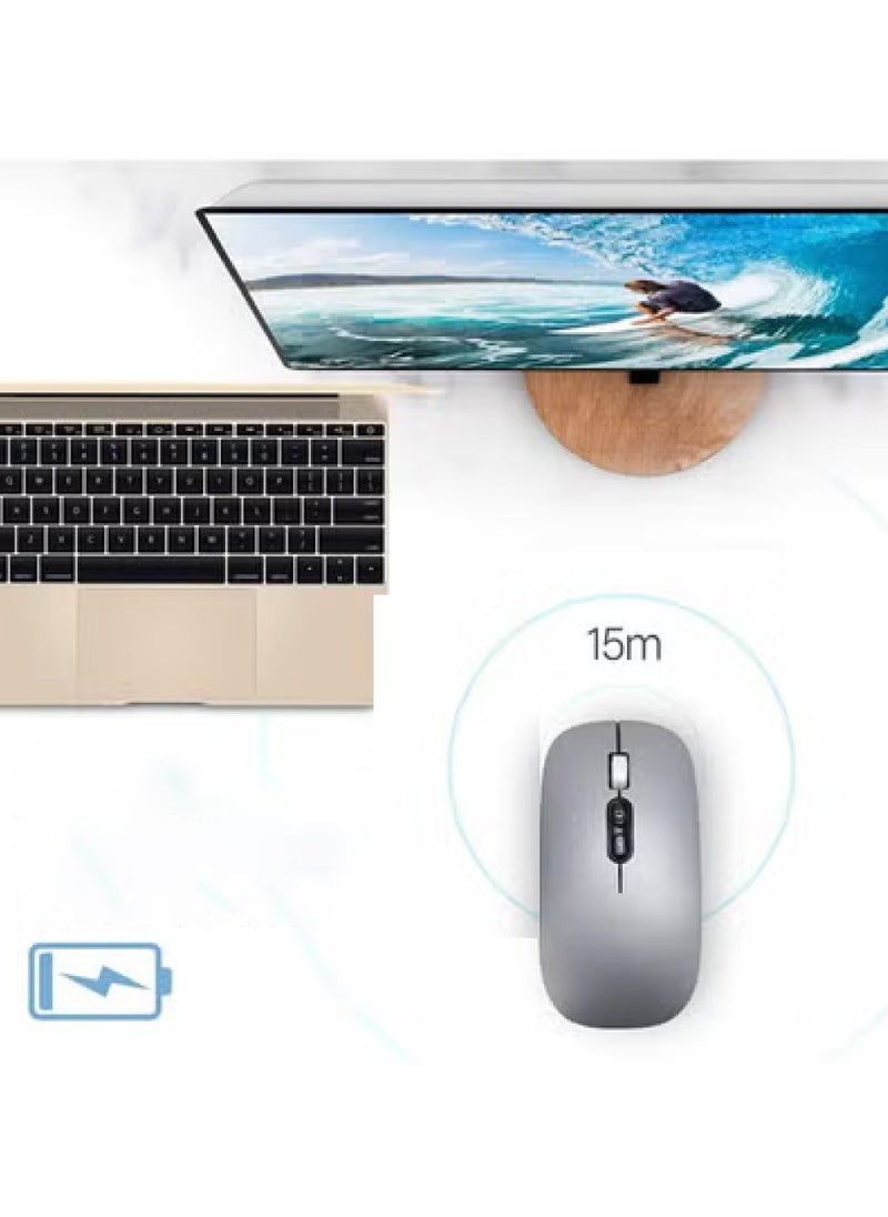 Rock Pow Wireless Mouse Mouse 2.4GHz Super Silent Wireless Optical Mouse with USB C Adapter Receiver Portable Mouse with 3-Adjustable DPI for Laptop PC Computer  - Image 5