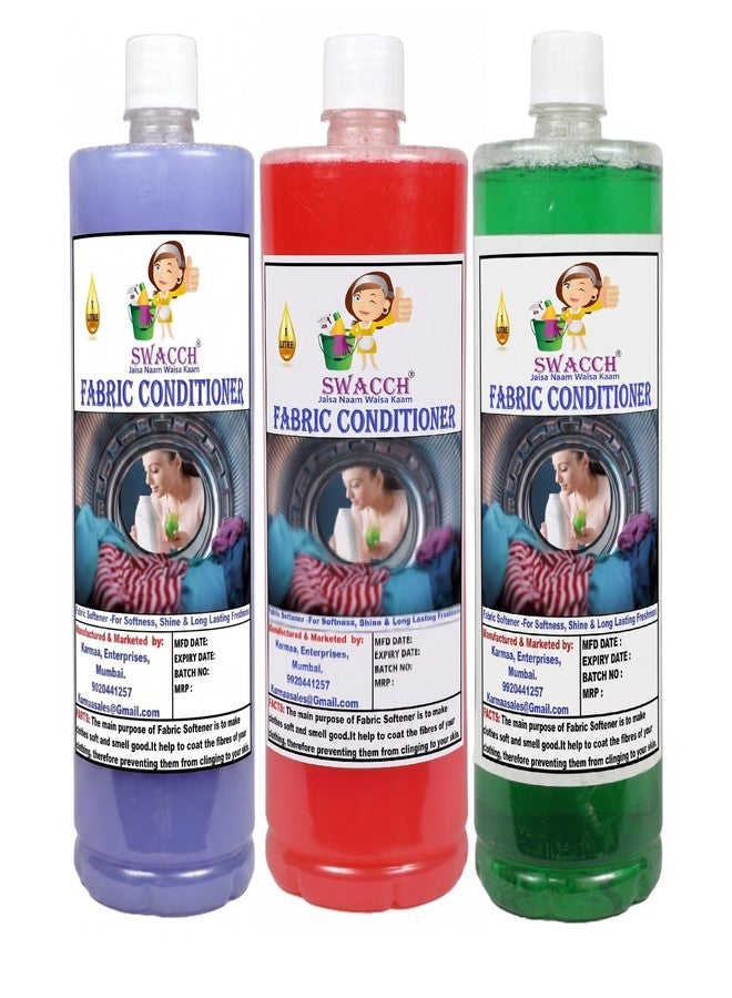 swacch Fabric Conditioner Lavender Rose & Jasmine I Shine and Softens Clothes, Long-Lasting Freshness 1 Litre Combo Pack of 3 - Image 1