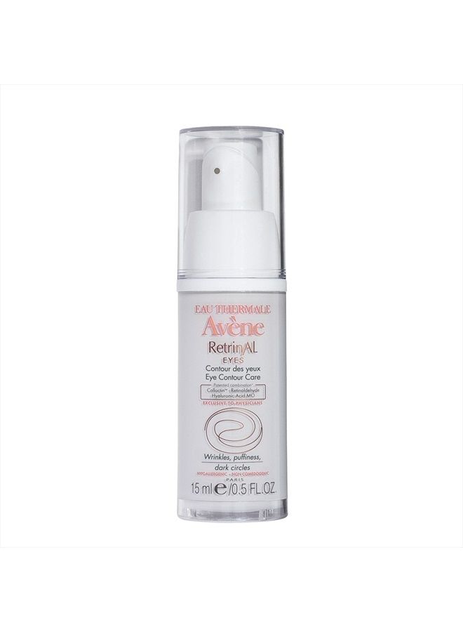 Eau Thermale Avene - RetrinAL EYES - Retinaldehyde & Hyaluronic Acid - Minimizes Appearance of Under-Eye Lines, Puffiness & Dark Circles - 0.5 Fl Oz (Pack of 1)