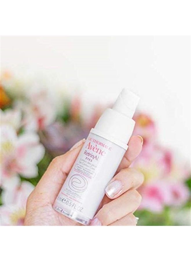 Eau Thermale Avene - RetrinAL EYES - Retinaldehyde & Hyaluronic Acid - Minimizes Appearance of Under-Eye Lines, Puffiness & Dark Circles - 0.5 Fl Oz (Pack of 1)