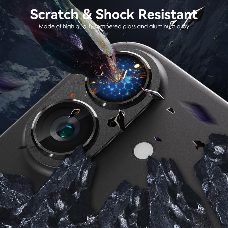 CloudValley for iPhone 16 /iPhone 16 Plus Camera Lens Protector, [AR+AF 98% Transmittance] [Full Coverage] Ultra-HD Tempered Glass Cover, Metal Lens Screen Protective,Black - Image 4