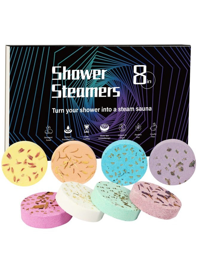 JClover Shower Steamers Aromatherapy Shower Bombs Christmas Self Care Relaxation Gifts for Women and Men includes Eucalyptus - Image 1