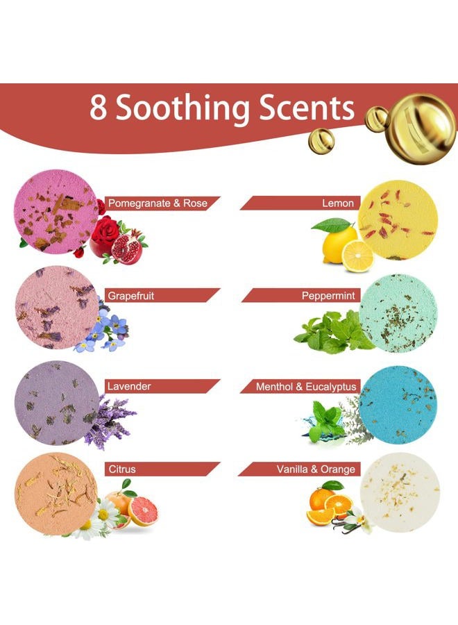 JClover Shower Steamers Aromatherapy Shower Bombs Christmas Self Care Relaxation Gifts for Women and Men includes Eucalyptus - Image 3