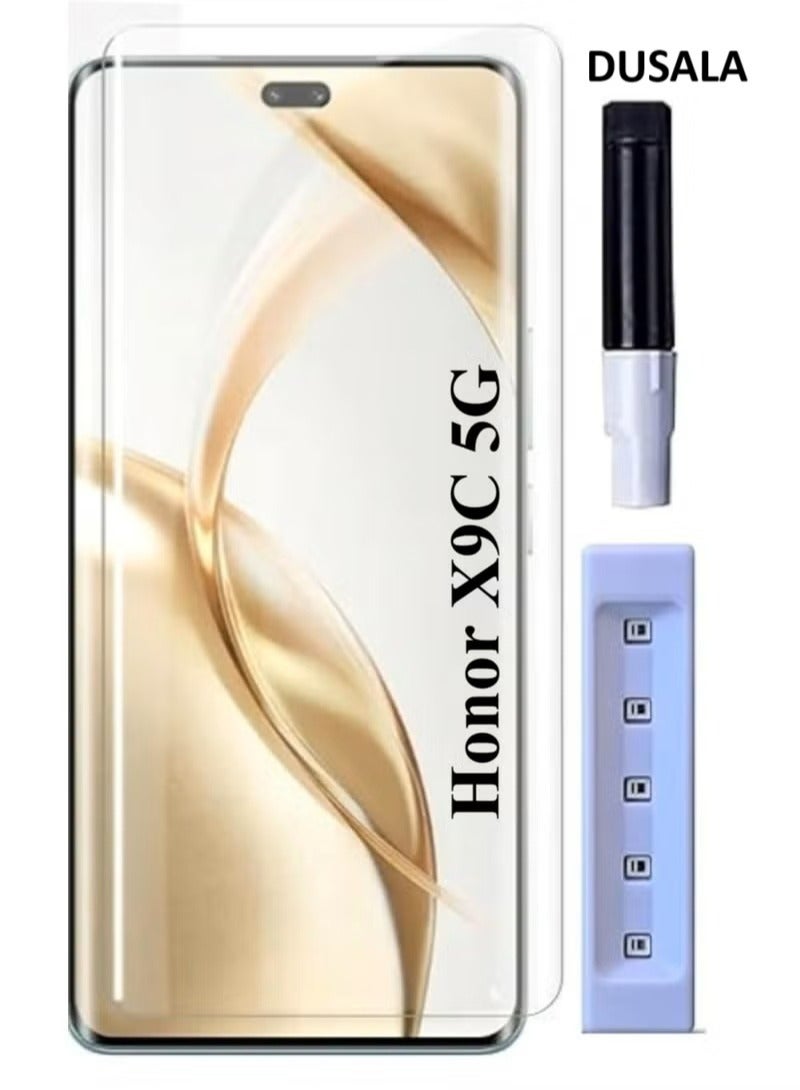 DUSALA Honor X9C Screen Protector Full Glue Edge-to-edge Tempered UV Glass Fingerprint Compatible Anti Scratch 9H hardness for Honor X9C - Image 1
