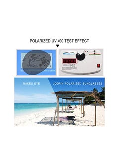 Joopin Polarized Semi Rimless Sunglasses Men Women, Classic Half Frame Sun Glasses UV400 Protection  - Image 4