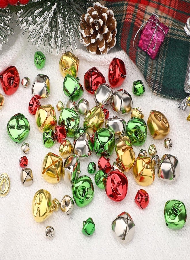 Augshy 240 Pieces Colorful Jingle Bells 4 Colors Mixed Craft Bell Bulk for Christmas Home and Pet Decorations Xmas Decor Party Favors Supplies (0.4/0.6/1 inch) - Image 4