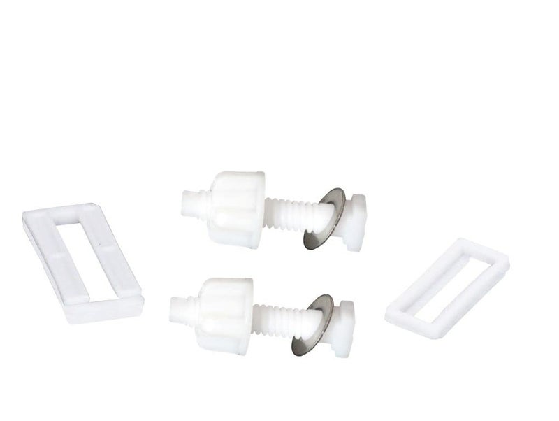 KINIK Soft Closing Short Plastic Toilet Seat Cover Hinges | 50 mm Slow Close Hinges for Plastic Toilet Seats | Durable, Quiet & Easy Installation | White - Image 3