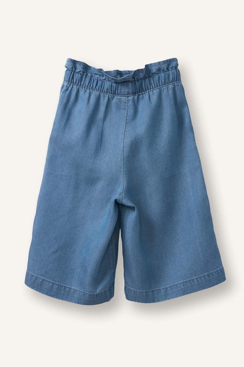 DeFacto Baby Girl Paperbag Wide Leg Cotton Trousers - Image 3