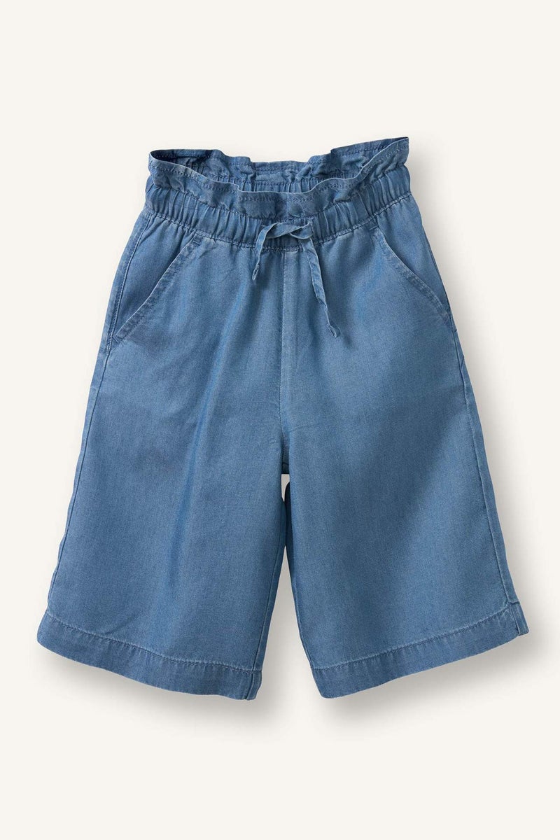 DeFacto Baby Girl Paperbag Wide Leg Cotton Trousers - Image 1