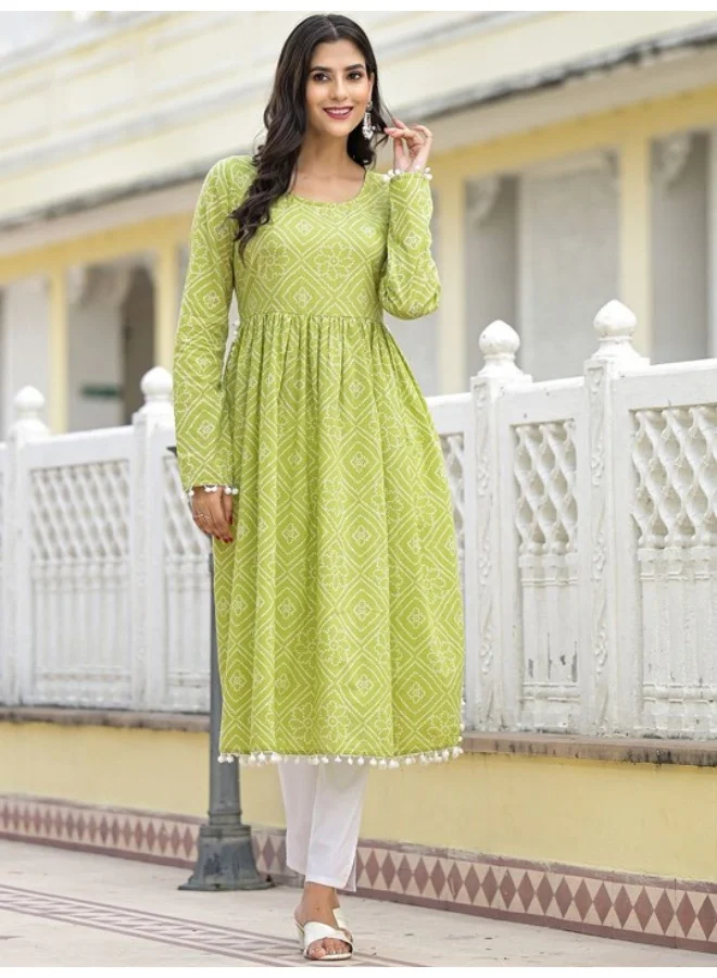 AKS Mehendi Green Nyra Cut Kurta