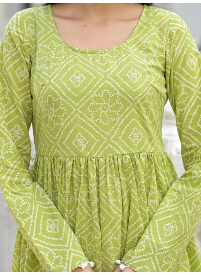 AKS Mehendi Green Nyra Cut Kurta