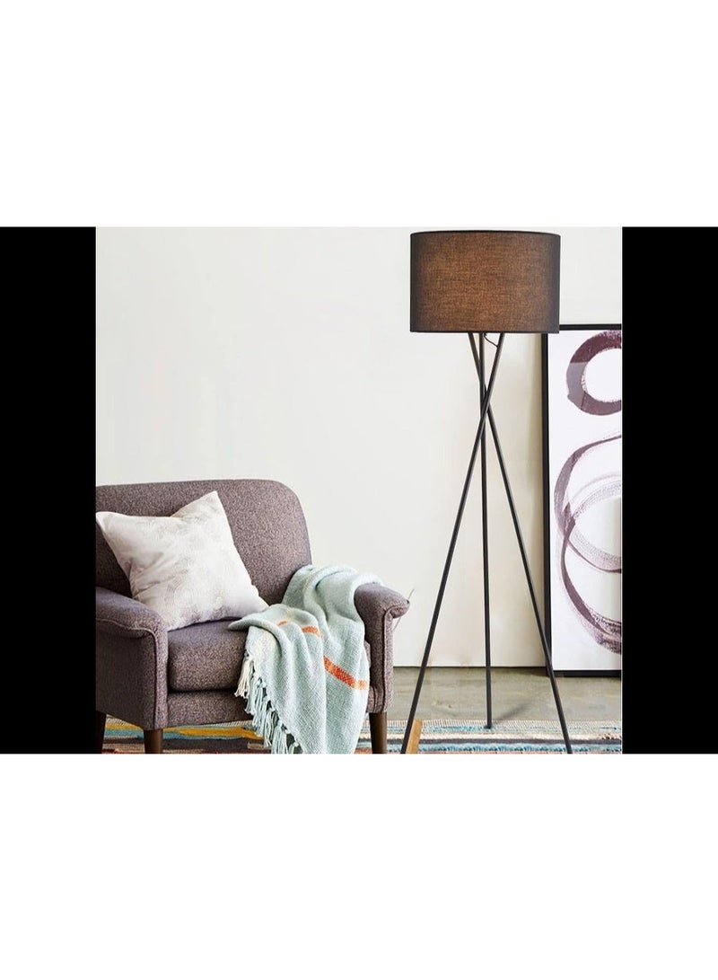 noon east Modern Standing Floor Lamp for Living Room, Bedroom, or Office – Elegant Design with Soft Ambient Lighting Black 44x39x14 cm - Image 3